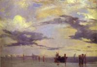 Richard Parkes Bonington - View of the Lagoon Near Venice
